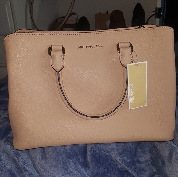 Michael Kors Large Savannah Satchel Oyster Purse - Picture 3 of 5